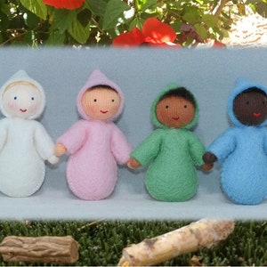 Baby Waldorf Dollhouse Dolls in 4 Skin tones