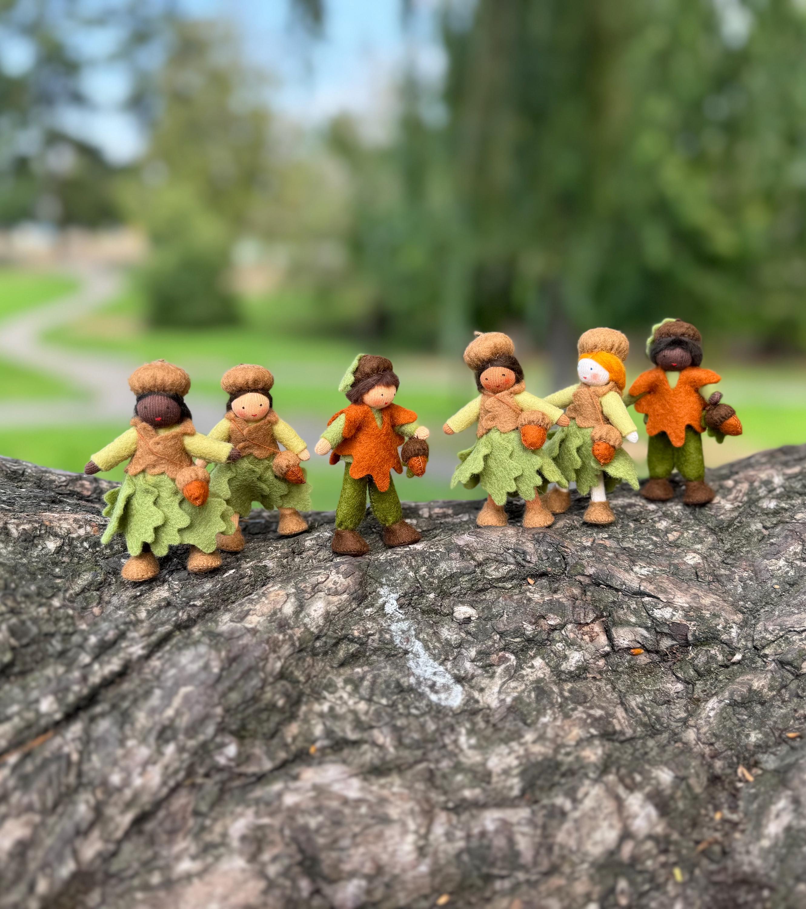  Petalkin Acorn Doll ぬいぐるみ　入手困難 Acorn Children Waldorf Dolls Boy or Girl, 4 Skin Tones, Wool Felt