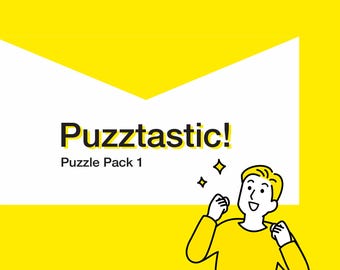 Escape Room Game Mailed - Puzztastic! Puzzle Pack 1 - brain teaser kit in an envelope