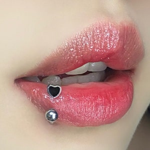Heart Horseshoe Lip Ring, Nose Ring, Lip Piercing,Tongue Ring,Cartilage Piercing,Tragus Piercing,Medical Stainless Steel,Body Piercing.