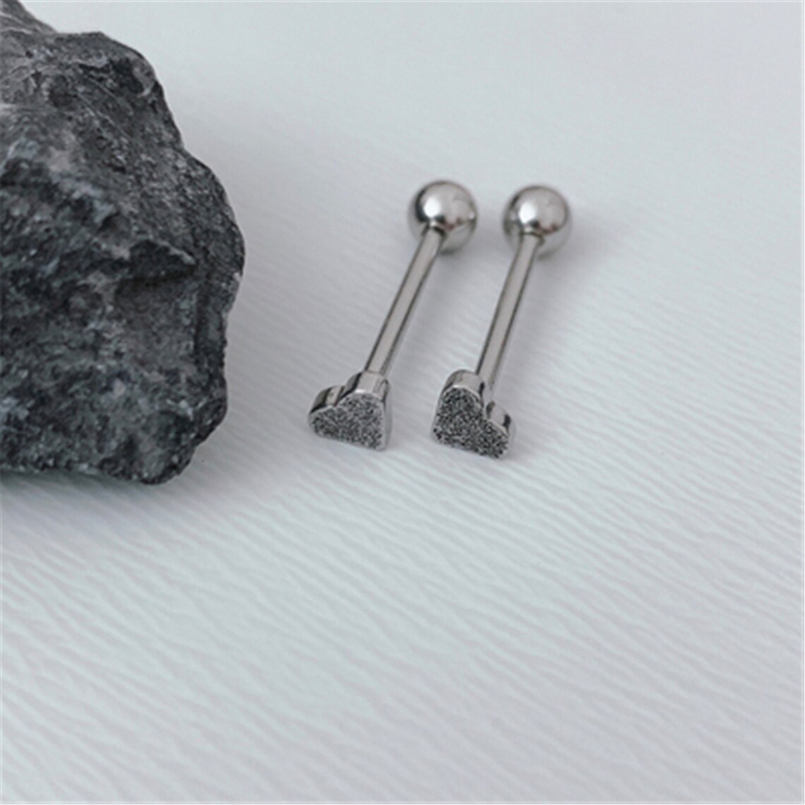 Cute Heart Tongue Piercing Snake Bites Jewelry Shiny Tongue Etsy