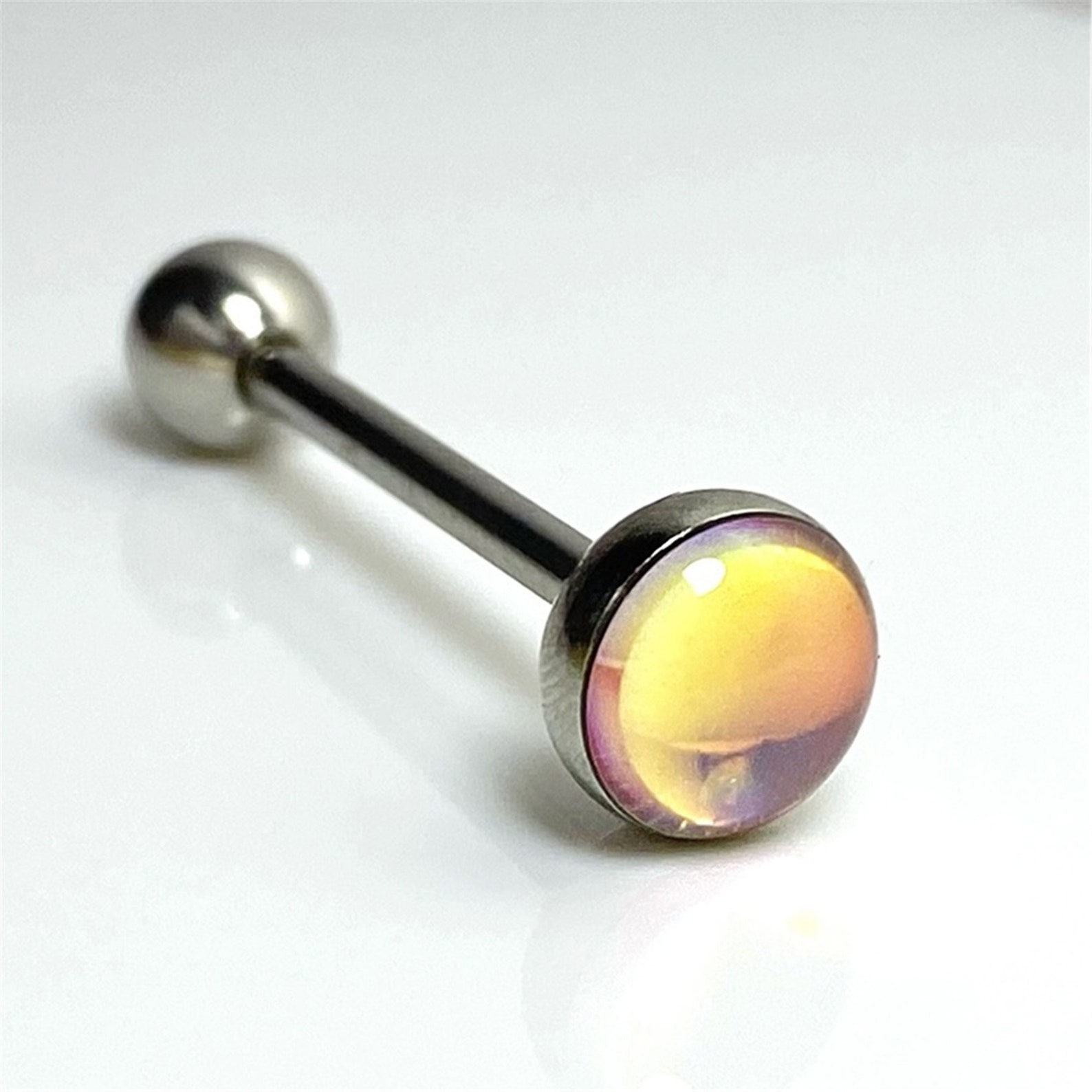 5 Style Shiny Tongue Stud Cool Tongue Ring Titanium Steel Etsy