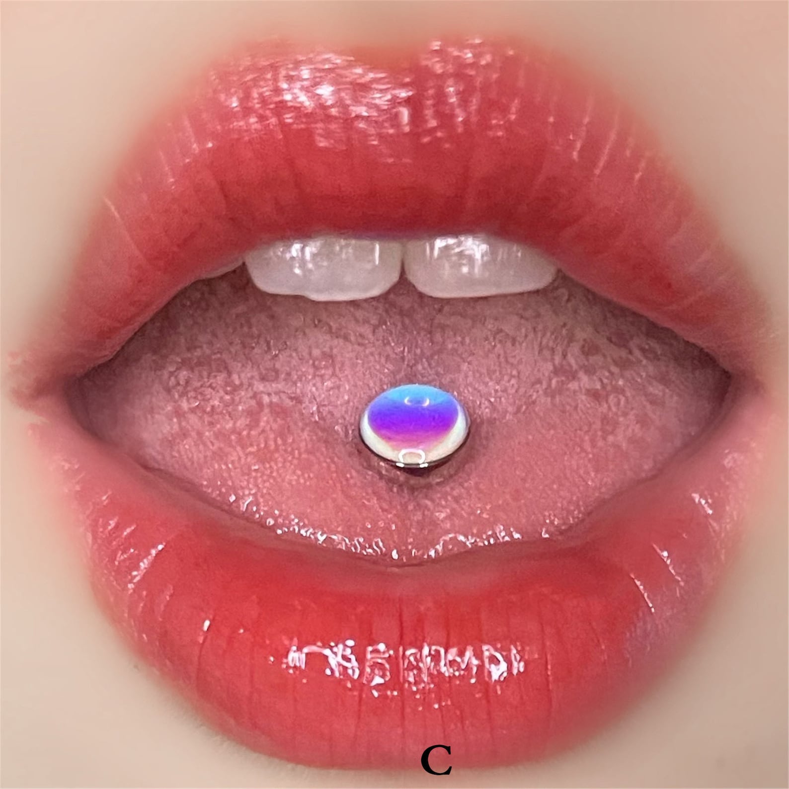 5 Style Shiny Tongue Stud Cool Tongue Ring Titanium Steel Etsy