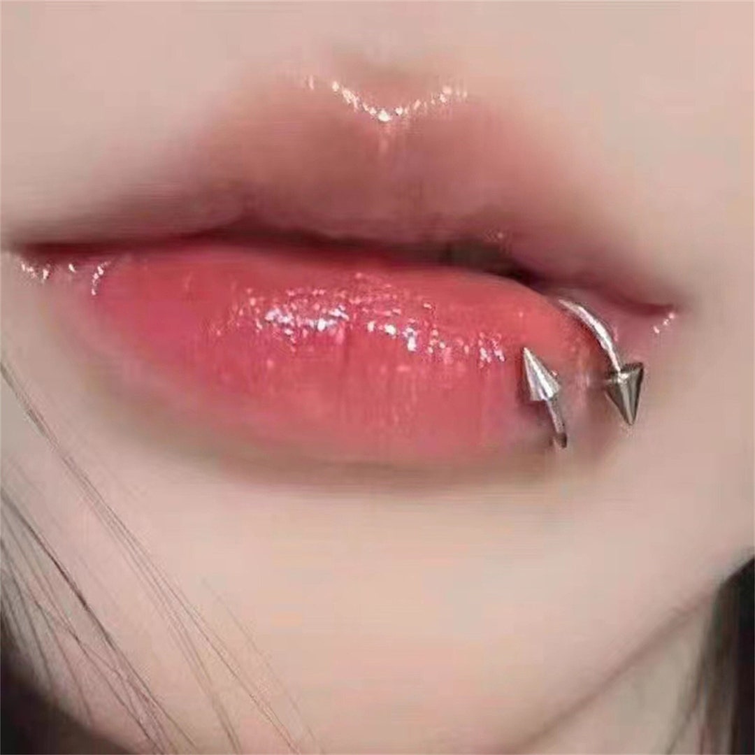 Demon Horseshoe Lip Ring, Lip Piercing, Eyebrow Ring, Cartilage