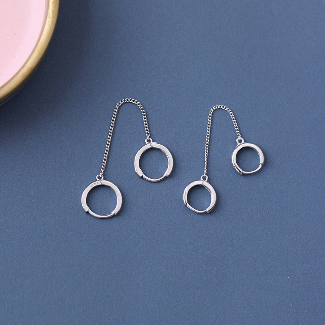 Double Piercing Long Earrings Double Pierced Earrings Double Etsy