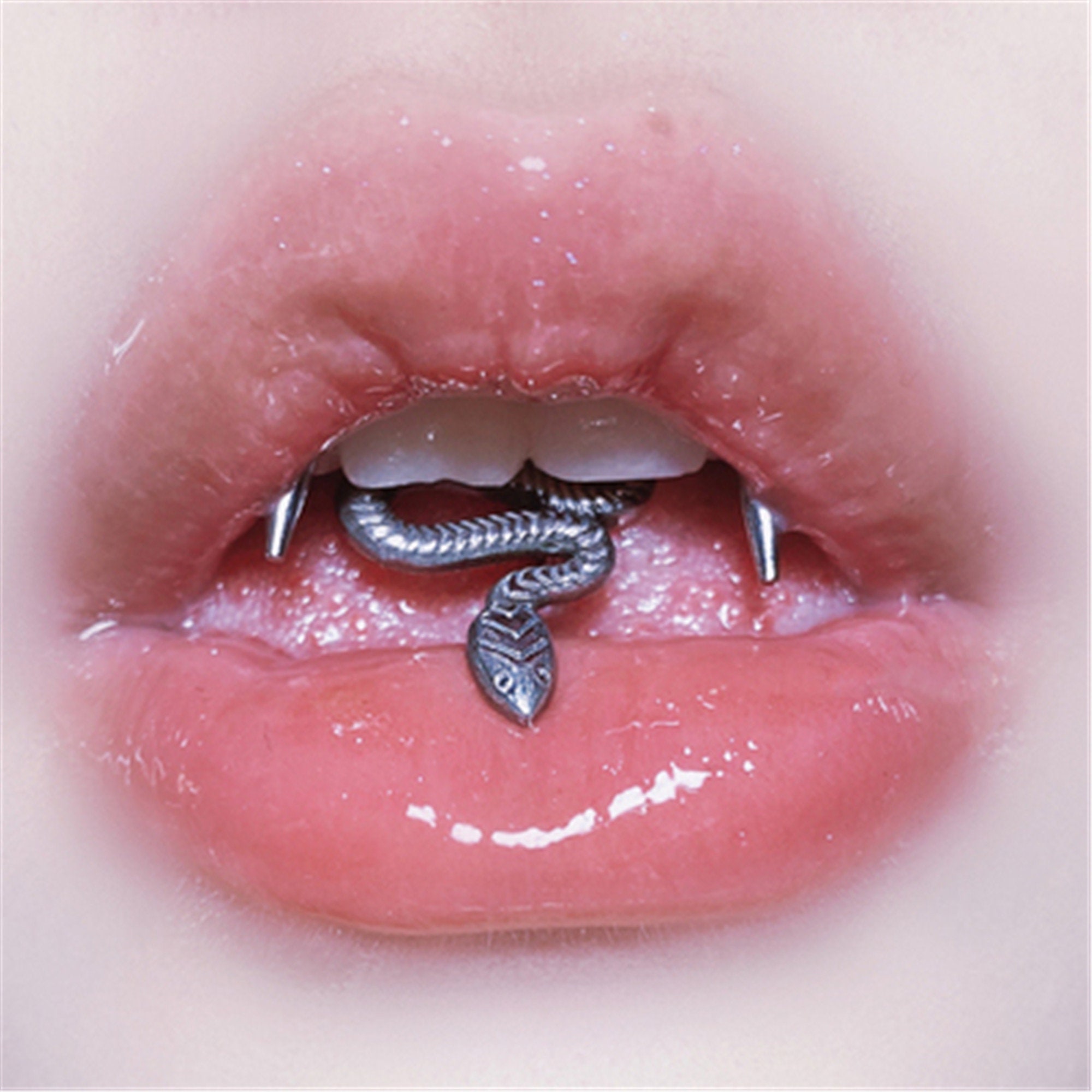 Snake Tongue Stud Cool Tongue Ring Lip Stud Nose Stud Stud Etsy