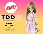 Smart Doll Free PATTERN. Video tutorial on how to make it and PDF file with doll dress pattern.