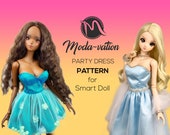 Smart Doll Party Dress PATTERN. Have all three sizes default, medium smooth and large bust. Doll clothes patterns pdf