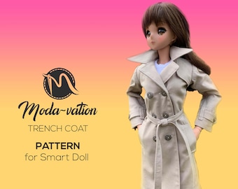 Smart Doll Trench Coat Sewing Pattern (PDF)
