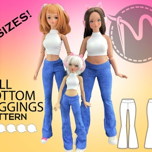 How to make a JEANS, PANTS or LEGGINGS. Very easy! Barbie Doll Clothes 