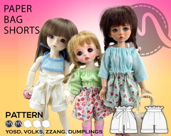 YOSD Doll Paper Bag Shorts Sewing Pattern (PDF)