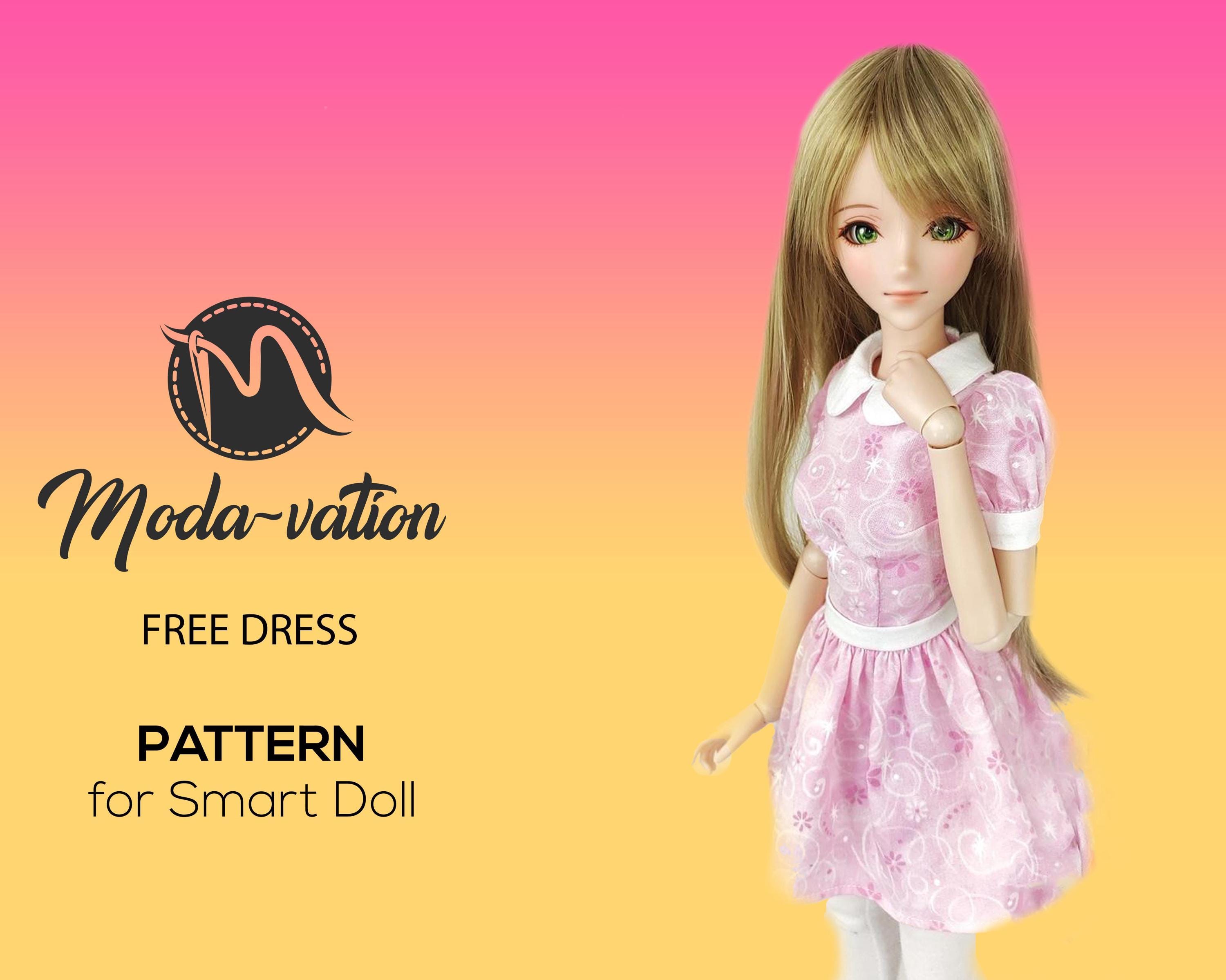 Smart Doll Dress Pattern, Video Tutorial (PDF)
