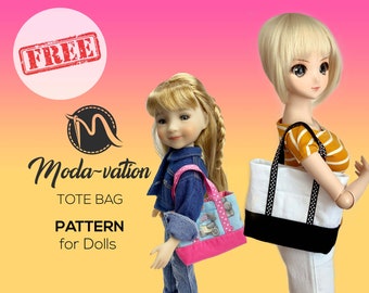 Tote bag pattern  for smart doll. Read please description to find out how to get it for FREE. Doll clothes patterns pdf.