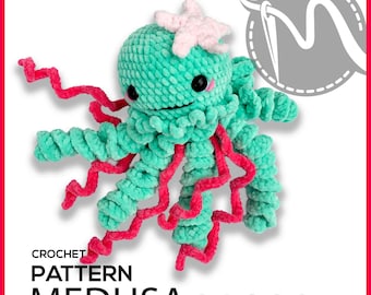 Medusa Amigurumi Crochet Pattern, Ocean Plushie (PDF Pattern)