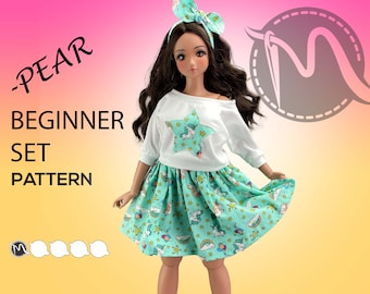 Beginner Set Pattern for Smart Dolls Pear Body. PDF Digital Sewing Pattern