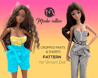 Smart Doll Clothes Pattern: Cropped Pants & Shorts (PDF Pattern)