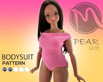 Smart Doll Pear Body PATTERN. Bodysuit Pattern for Smartdoll. PDF file. Doll clothes patterns pdf. Smart Doll Clothes