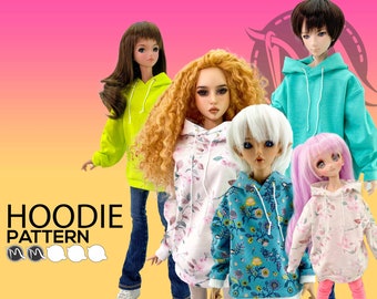 Oversized Doll Hoodie Pattern for Smart Doll, MDD (PDF)