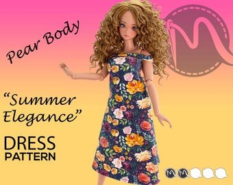 Smart Doll Summer Dress Pattern: Pear Body Fit (PDF Pattern)