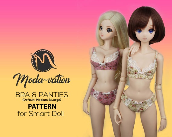 DOLL BRA and PANTIES Pattern for All Bust Sizes, Panties for Smart