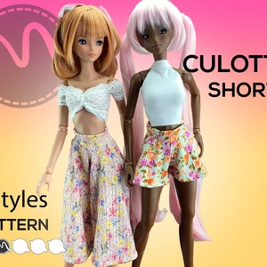 Smart Doll Clothes Pattern: Shorts-Skirt & Culotte Shorts (PDF)