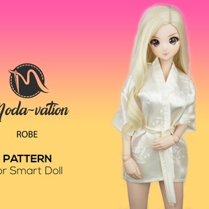 DOLL ROBE sewing PATTERN for Smart Doll, Silk Robe for Smart doll, Digital Download, Smart doll clothes. Doll clothes patterns pdf