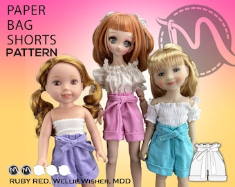 Paper Bag Shorts Sewing Pattern for 14.5" Dolls (PDF)