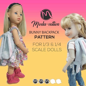 Backpack pattern  for dolls. Fit Smart doll, Ruby Red, Gotz, AG and other dolls. Two sizes in this tutorial with a lot of pictures.