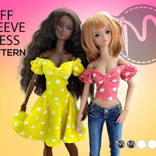 Smart Doll Puff Sleeve High-Low Dress for Classic Body | Easy Sewing Project | Bonus Top Pattern