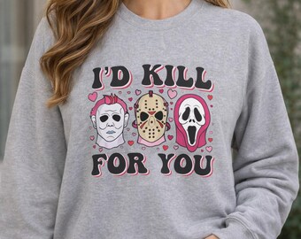 Bluza z kapturem Id Kill For You Horror Mask Trio