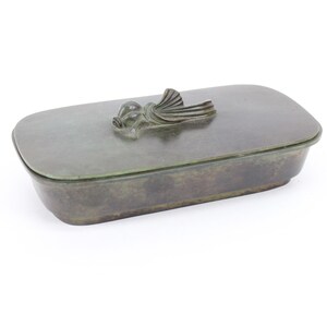 GAB Swedish Graze Bronze Box with Cover, Sweden 1930s.