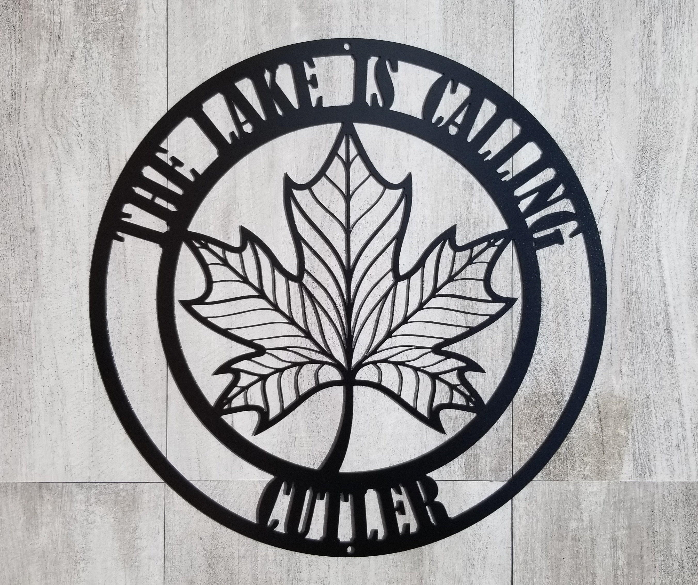 Canada Metal Sign Personalized Home Decor Maple Leaf Etsy