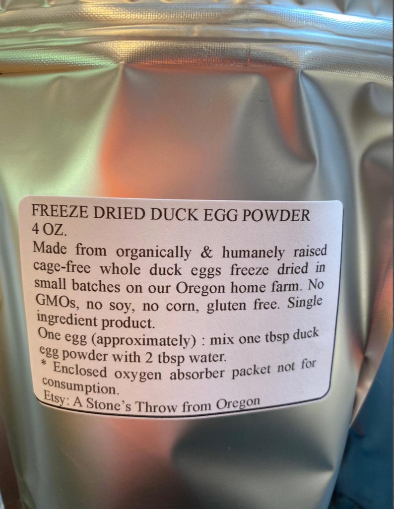 DUCK egg powder DELICIOUS nutritious longterm storage food Etsy