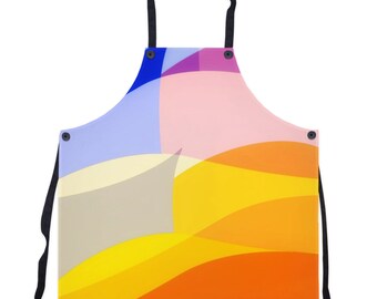 Vintage rainbow chef/'s apron