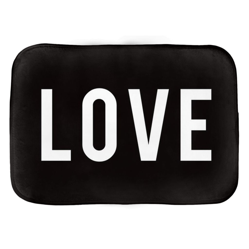 Bad oder Küchenmatte Love In Black White Memory Foam | Etsy