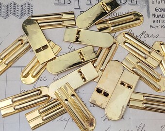 0ne (1pc) Vintage Brass Whistle with Shelfwear - Dimestore Flat Double Tube Pocket Whistle