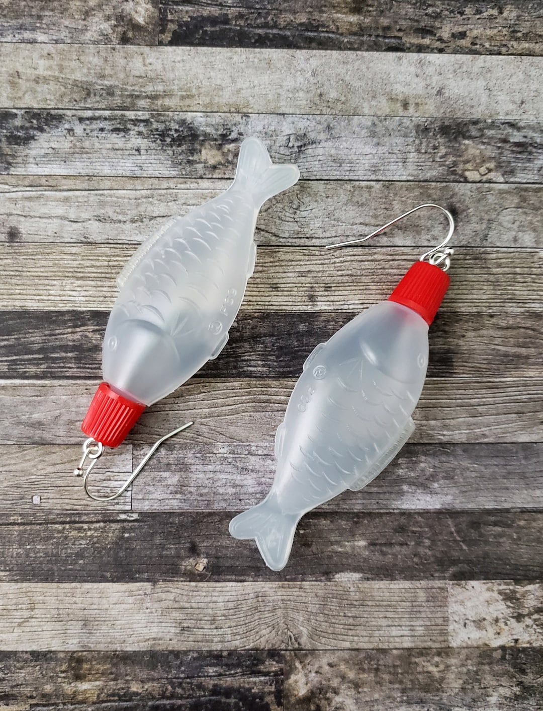 Soy Sauce Fish Earrings 2.25 Plastic Fish Bottle Earrings Etsy