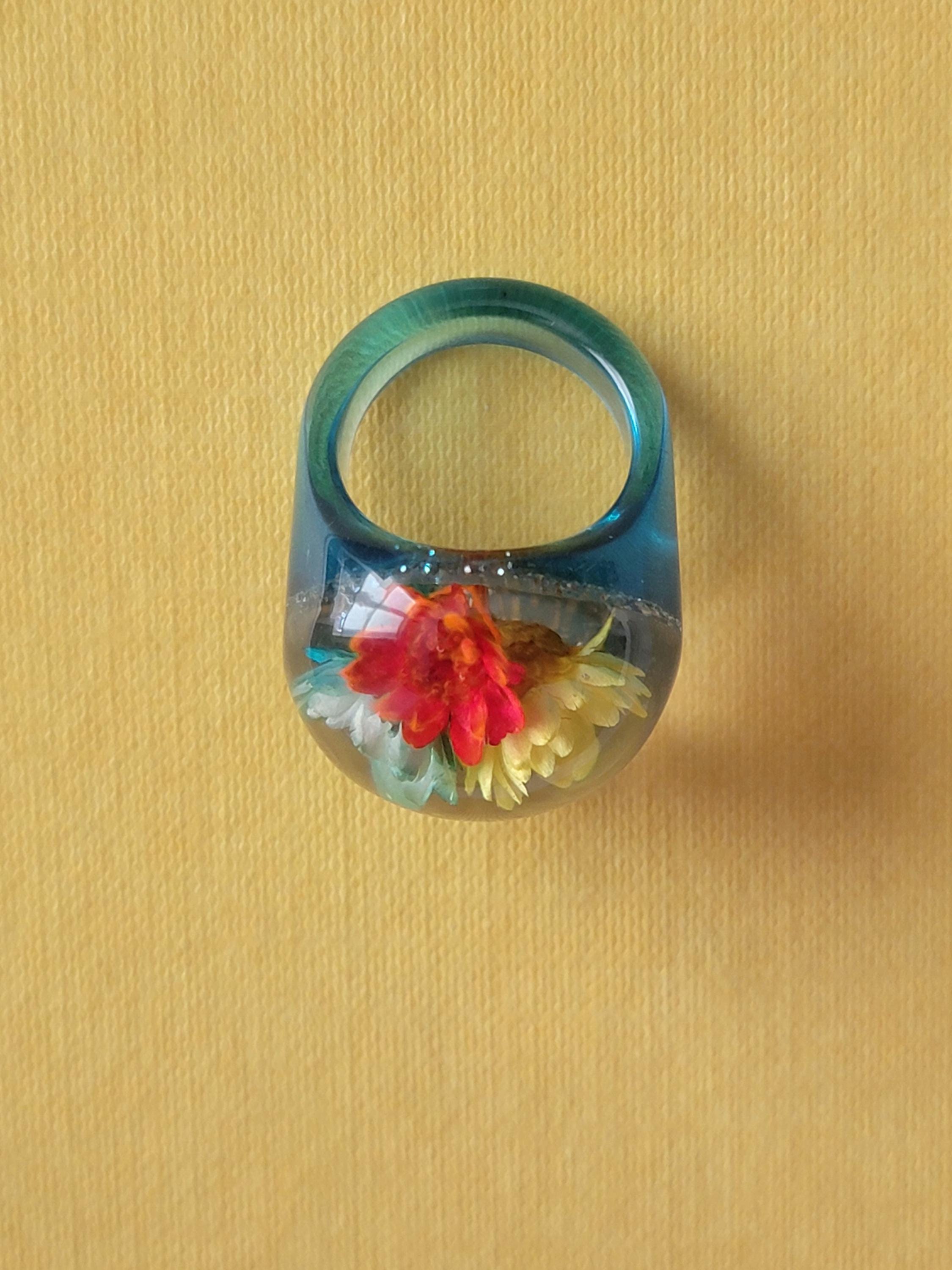 Vintage Floral Lucite ヴィンテージルーサイトリングケース Amazon | 1950 ヴィンテージスタイル 