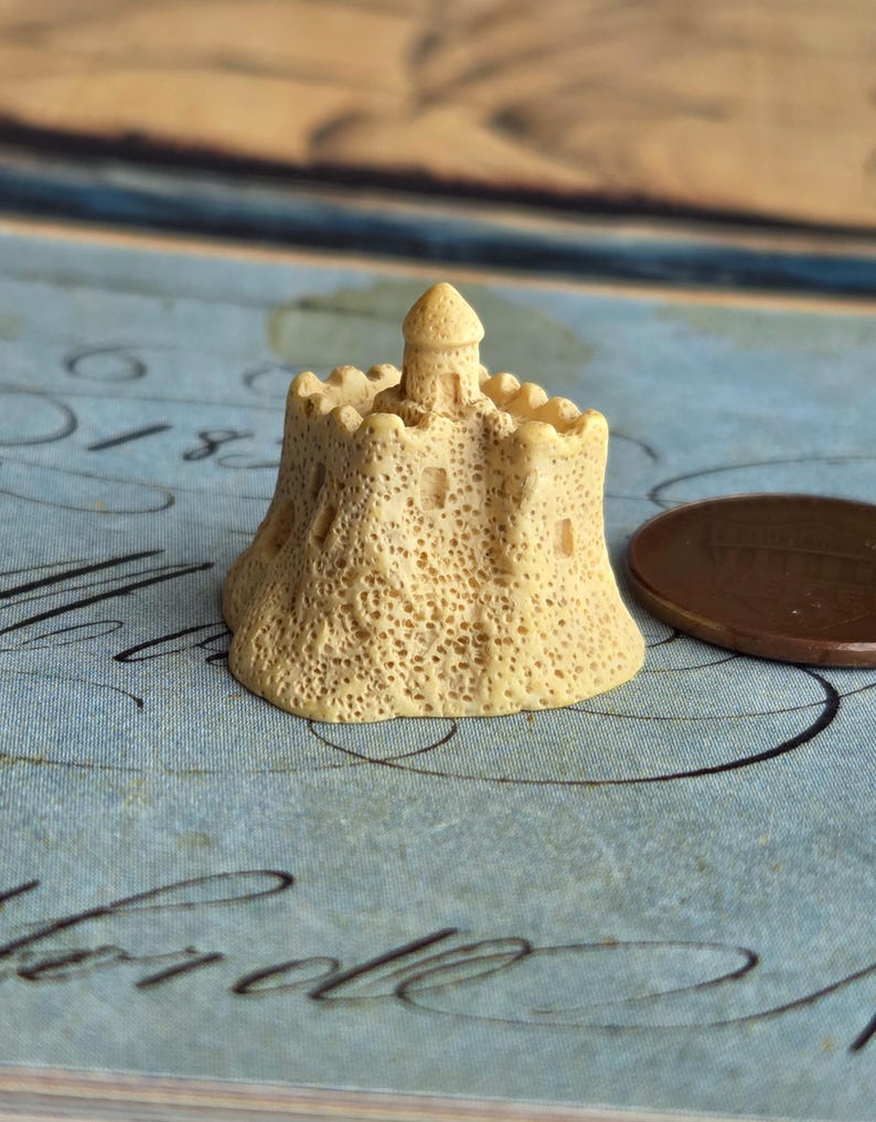 Miniature Sandcastle Tiny Resin Castle Dollhouse Fairy Garden Model ...
