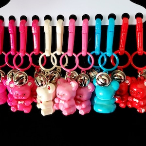 12 Vintage Teddy Bear Bell Charms Vintage Stock 80s Bell Charms