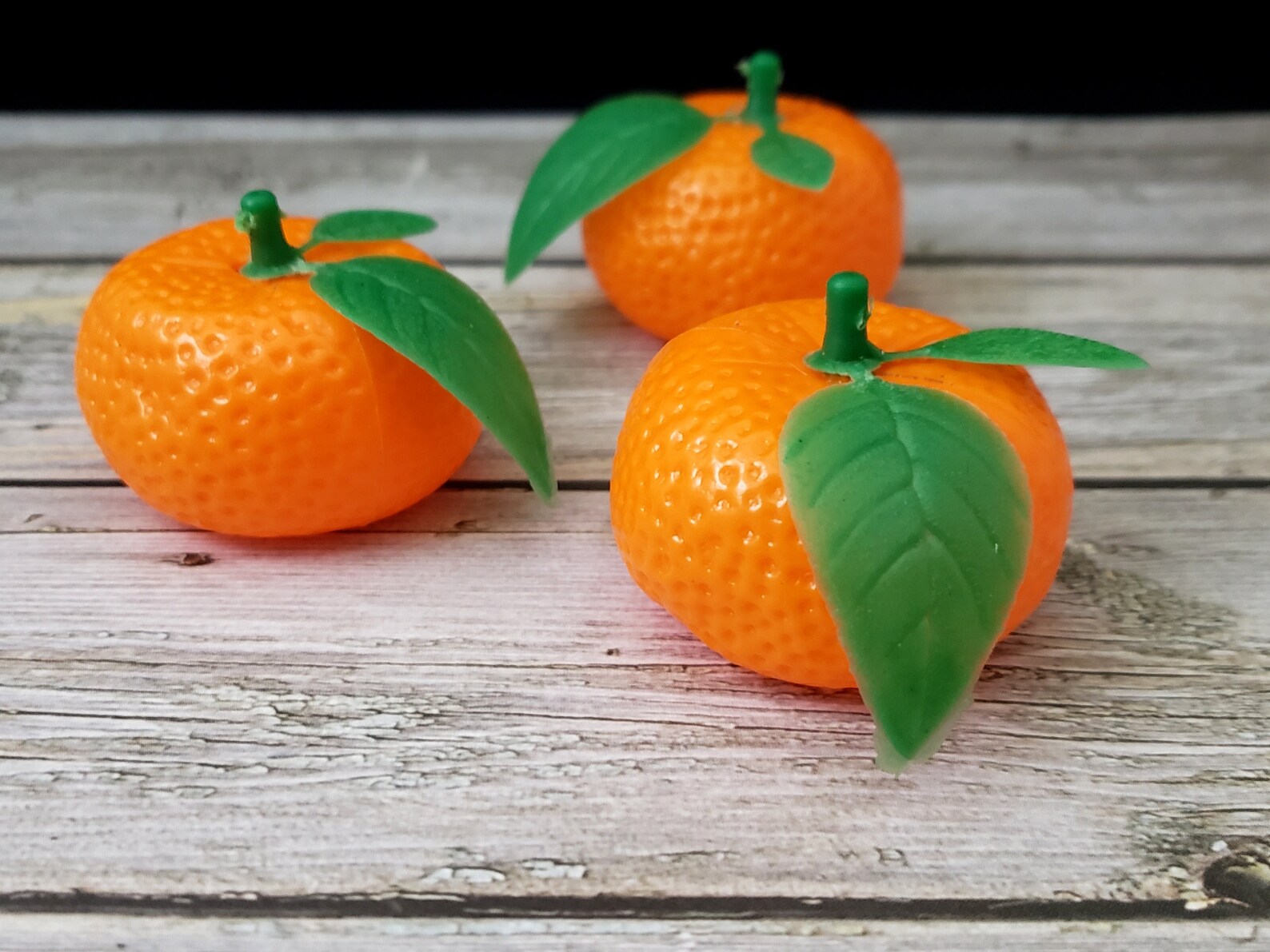 Small Plastic Mandarin Oranges 3 Artificial Oranges Fake Etsy