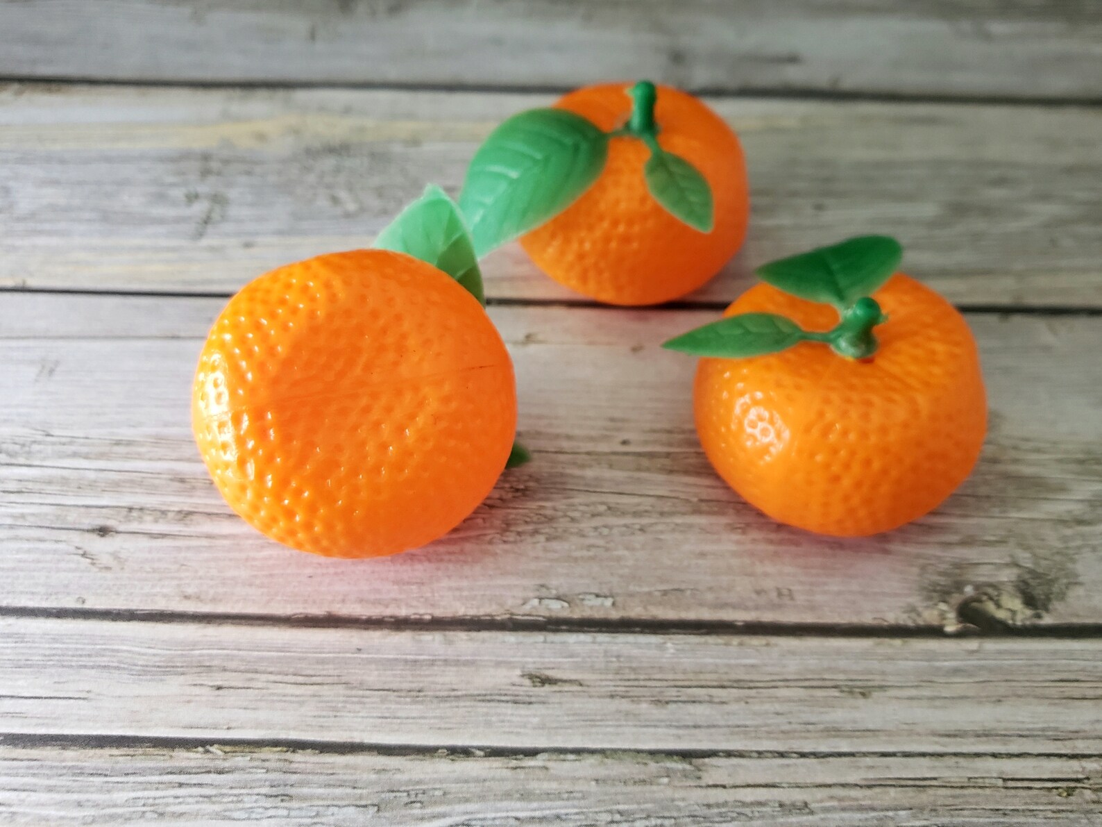 Small Plastic Mandarin Oranges 3 Artificial Oranges Fake Etsy