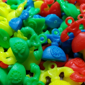 24 Vintage Telephone Charms Plastic Rotary Phone (24pcs) Gumball Charms Hong Kong Miniature Telephones