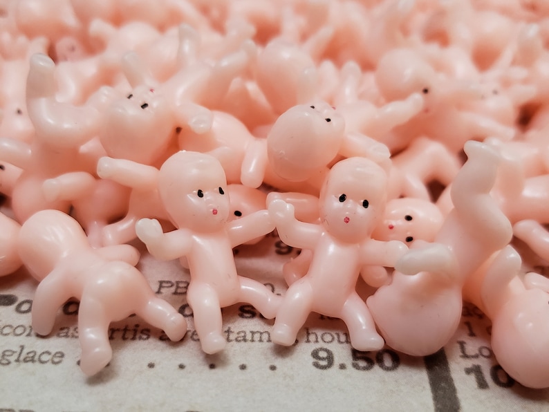 12 Tiny Babies Miniature Plastic Babies with Painted on Eyes Etsy