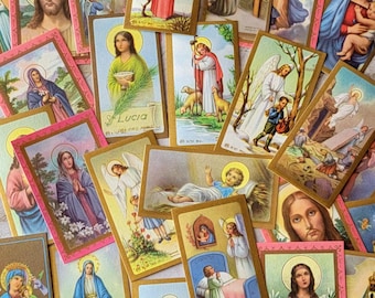 Vintage Lot Catholic Devotion Prayer Paper Cards Religious Ephemera ...