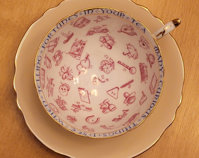 Vintage Paragon Fortune Telling Tea Cup Rare Shell Peach Tea Cup Etsy