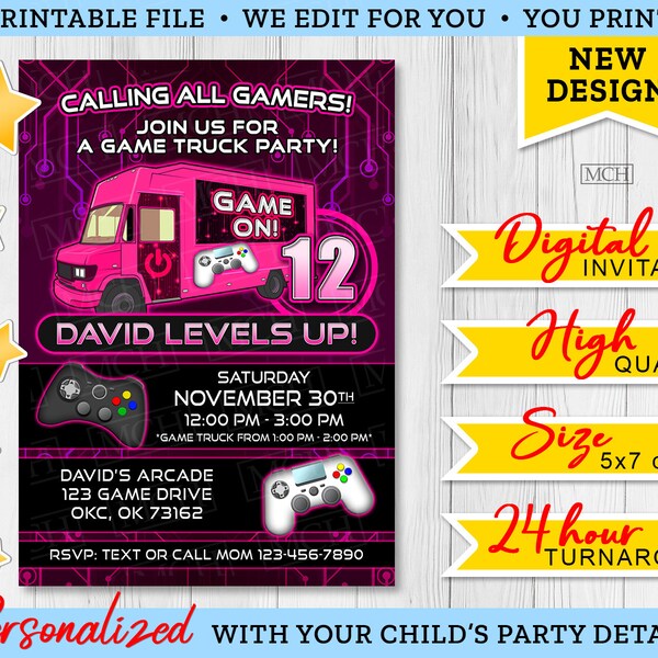 Game Truck Party - Etsy