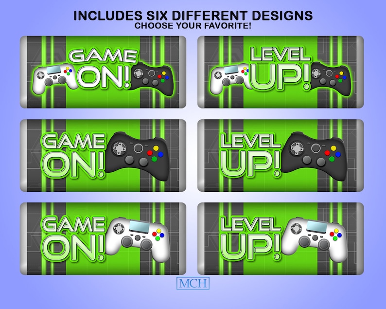 Gamer Party Candy Bar Wrapper Labels Video Game Party Gaming Etsy UK