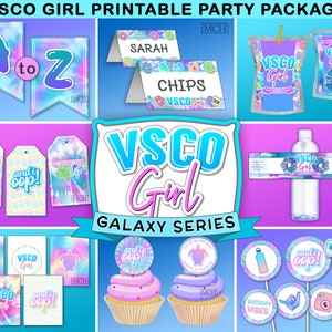 SALE! VSCO Girl Party Pack Bundle Galaxy Series Decorations VscoGirl Birthday Vsco Package Set Decor Digital Printables Instant Download DIY