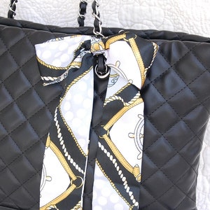 Ribbon Bow Handtasche dünner Schal, Satin Halsschal, Steuerrad Muster Geldbörse Schal Bogen oder Griff wickeln, Bogen Zubehör für Frauen